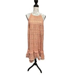 Cooper St. 154352‎ Women's Elizabeth Lace Halter Dress Cafe Creme Size 1…